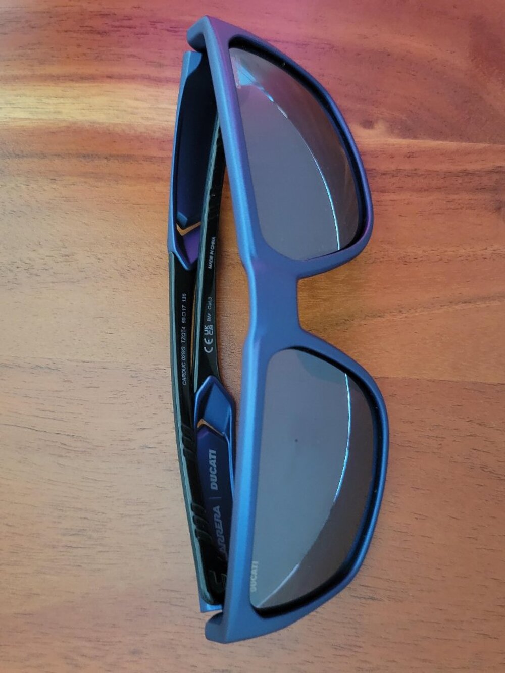 Carrera Ducati Carduc Mate Blue Polarized Antireflective Sunglasses 55mm
